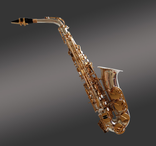 银身金键中音萨克斯 银身金键中音萨克斯
