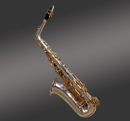 银身金键中音萨克斯 银身金键中音萨克斯